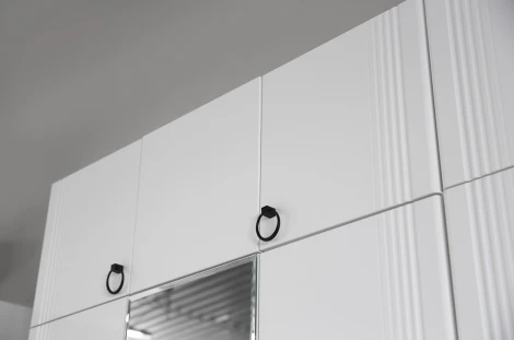 Ева Антресоль трехдверная 117.01 Mebelson (ЛДСП,ПВХ,МДФ/Светлое дерево,Белый) арт.UL.117-M.104.01.3101