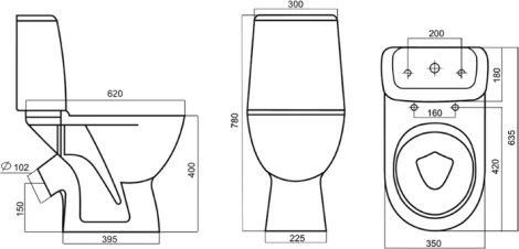 Унитаз-компакт Damixa RedBlu Origin One 818607SC с микролифтом