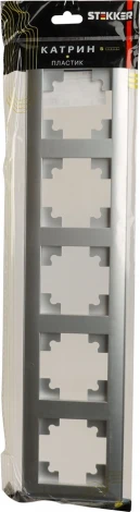 Рамка на 4 поста (серебро) Stekker Катрин 39801