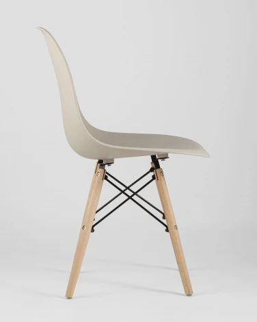 Стул Eames Style DSW бежевый x4 (разборный каркас) Stool Group арт.УТ000037158