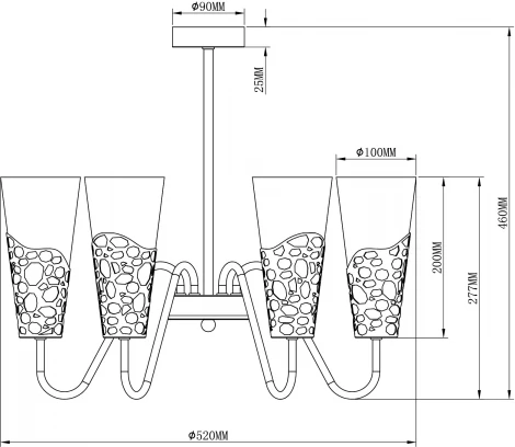 Потолочная люстра Moderli Natali V2824-6C