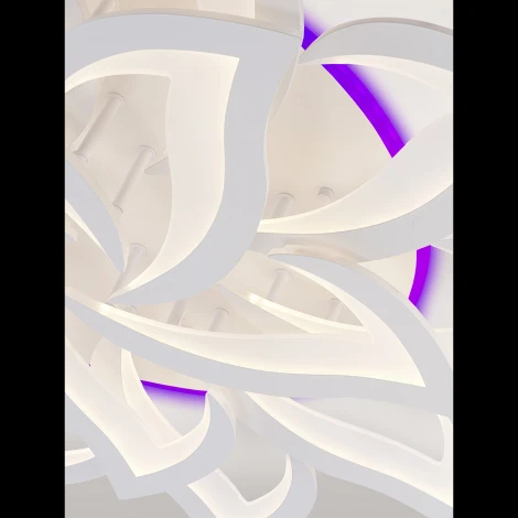 Потолочная люстра (+ночной режим) светодиодная с пультом ДУ 270W с RGB, белый, LED Natali Kovaltseva Olimp LED LAMPS 81437 (220V)