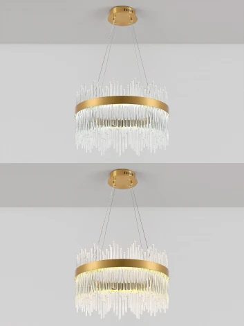 Подвесная люстра светодиодная нимб с пультом ДУ 112W, золото, LED Natali Kovaltseva 8315 INNOVATION STYLE 83156