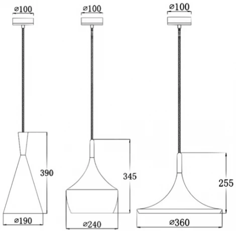 Подвесной светильник Dairy Light Beat Tall ImperiumLoft 40,282 (74577-22) (220V, на проводе)