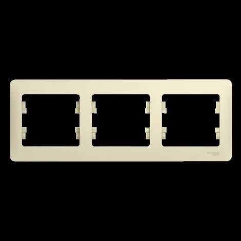 Рамка на 3 поста (бежевый) Systeme Electric GSL000203