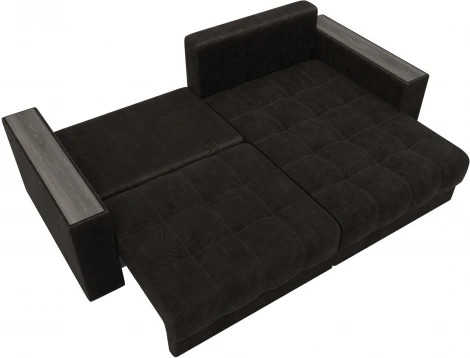 Диван угловой с декором Лига-049 НПБ Лига Диванов (Велюр) арт.128465