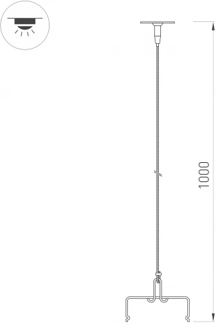 Подвес ALT-TUBULAR-HANG-L1000 (SL) (Arlight) 043656