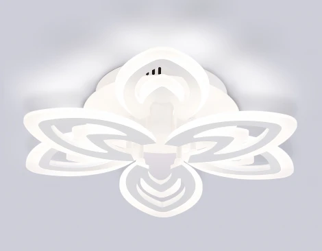 Потолочная люстра светодиодная с пультом Ambrella Original FA4546 (регулировка яркости, 220V, цветы, листья)