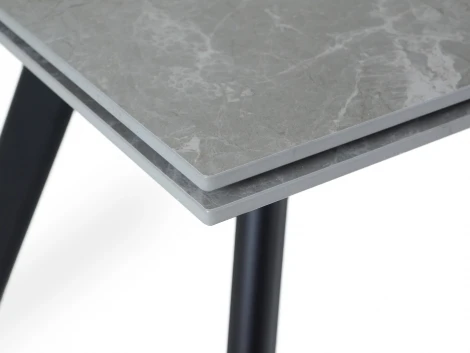 Раскладной обеденный стол Bronte ОГОГО Обстановочка! (Керамика/Серый,Черный) арт.926793