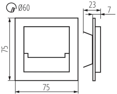 Подсветка ступеней лестницы встраиваемая светодиодная Kanlux SABIK 29854 (12V)