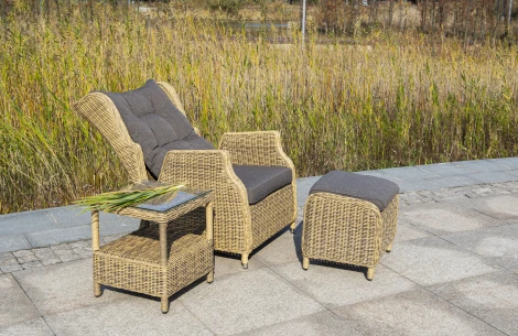 Столик кофейный из искусственного ротанга, цвет соломенный 4SIS Форио YH-S4676W-2