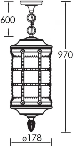 Уличный светильник подвесной Oasis Light BARSELONA 81205 cover Gb