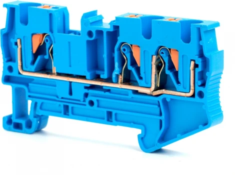 Зажим пружинный 2-х проводной проходной Stekker 49250