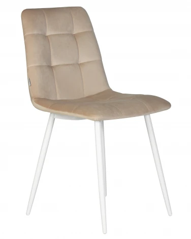 Стул обеденный CHILLY (Бежевый Holland 07, основание белое)