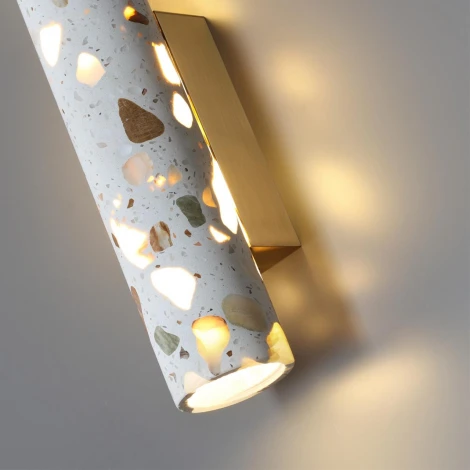 Настенный светильник Odeon Light Terrazzo 7012/12WL UP DOWN металл/ терраццо/античная бронза/серый IP20 12W 3000K 220V TERRAZZO (LED)