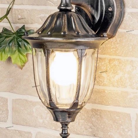 Настенный фонарь уличный Elektrostandard Feliz GL 1002D черное золото