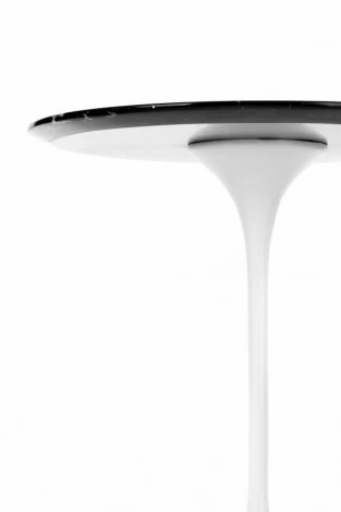 Кофейный стол Tulip Marble H52 Белый матовый Мрамор китайский черный