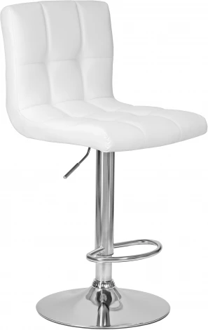 Стул барный DOBRIN CANDY (белый) 5006-LM CANDY, цвет сиденья белый, основания хром