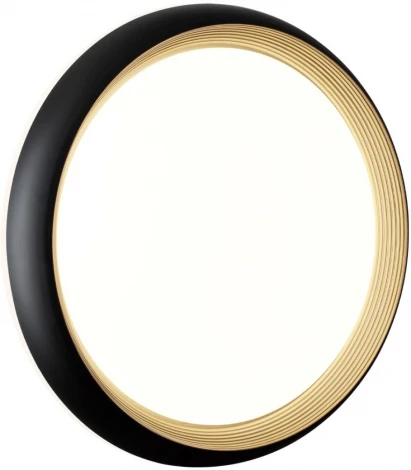 Настенно-потолочный светильник Sonex Tofiq Black 7651/DL PALE SN пластик/черный/золотой LED 48Вт 4000К D380 IP43 (220V, круглые)