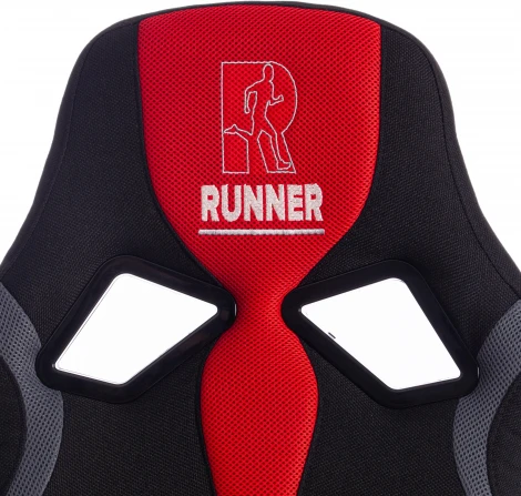 Компьютерное кресло игровое Tetchair RUNNER (Ткань/Черный,Красный) 12874