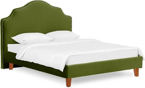 Кровать Queen II Victoria L 1600 ОГОГО (арт.663244), (Ткань/Зеленый)