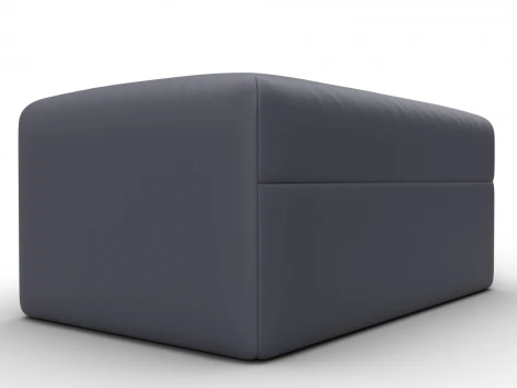 Модуль пуф Лига-060 НПБ (ЛДСП,Брус,Фанера/Пластик/Экокожа/Серый) Лига Диванов 130083