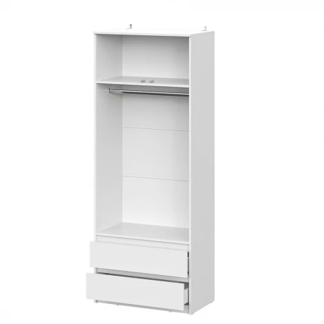 Шкаф двухстворчатый Арника с ящиками Денвер (Серия 2), Белый