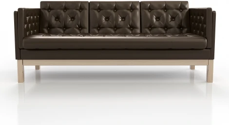 Диван Arsko Айверс Б сосна темно-коричневый кожзам