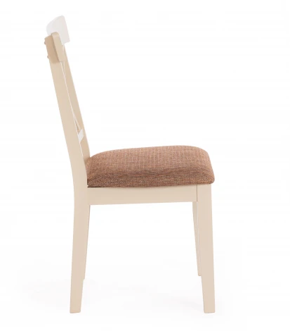 Стул Гольфи 2/ Golfi 2 дерево гевея, 45*51*94, ivory white, ткань кор.-зол. (1505-9) Tetchair 14117