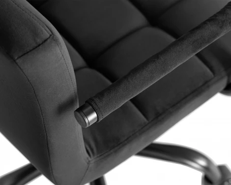Офисное кресло для персонала DOBRIN TERRY BLACK (черный велюр (MJ9-101)) Dobrin