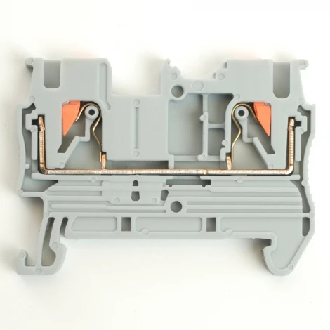 Зажим пружинный 2-х проводной проходной Stekker 49241