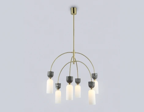 Потолочная люстра на штанге с мрамором Ambrella Ceramo Modern LH53333