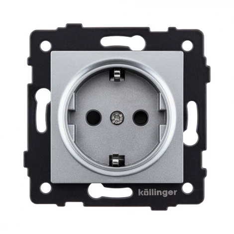 Розетка штепсельная SCHUKO 16A/250 В серый Kollinger REA-002GY для Aspekt, Eleganz, Reflex