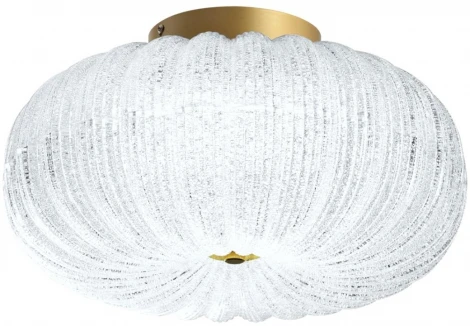 Подвесной светильник Sonex Angelo 7720/36L металл/стекло/прозрачный/золотой LED 36Вт 3000-6500K D400 IP20 пульт ДУ (220V, на тросе, шар)