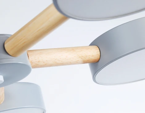 Потолочная люстра на штанге светодиодная с пультом Ambrella Comfort FL4826 (регулировка яркости, 220V, круглые)