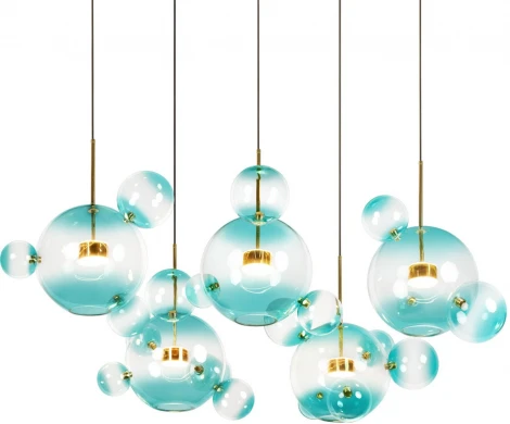 Подвесной светильник Loft It Bolle 2027-S5 Blue (LED, 220V, на проводе, шар, молекулы)