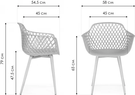 Пластиковый стул Woodville Rikon gray / wood 15557