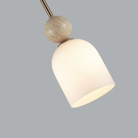 Подвесной светильник Odeon Light Lolla 6625/1B бронзовый/белый/камень/металл IP20 E14 40W 220V