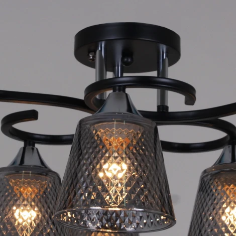 Потолочная люстра на штанге Reluce 06089-0.3-06 BK+CR (220V)