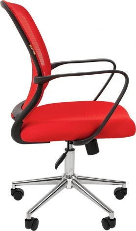 Компьютерное кресло CHAIRMAN 698 хром (Металл,Пластик,Ткань,Сетка/Красный)