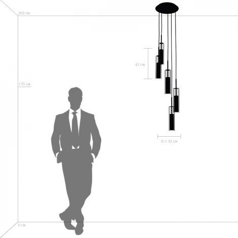 Подвесной светильник ярусный Lightstar Cilino 756056 (220V, на проводе)
