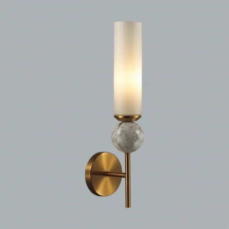 Бра Odeon Light Lolla 4359/1W под латунь/металл/стекло/белый мрамор IP20 E14 1*E14 40W 220V (шар)