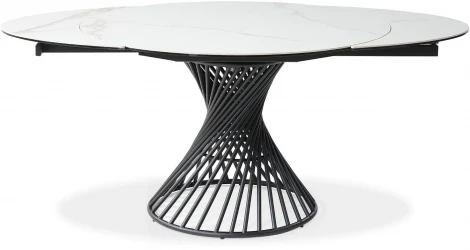 Стол обеденный IST-CASA раскладной Рондо MC22126DT, 120(180)х120х76 см, белый мрамор