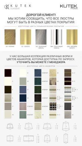 Потолочная люстра ярусная на штанге Kutek Ultimo ULT-ZW-8(Z) в форме шара (220V, шар)