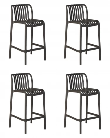 Набор 4 шт стул полубарный DOBRIN CHLOE (темно-серый)