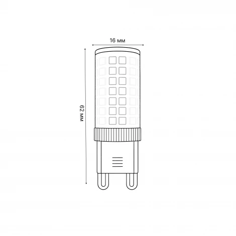 Лампа светодиодная, прозрачная. белый свет 4000K Volpe Optima LED-JCD-7W/4000K/G9/CL/SLS