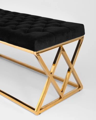 Банкетка Stool Group ИНСИГНИЯ черная велюр УТ000000884