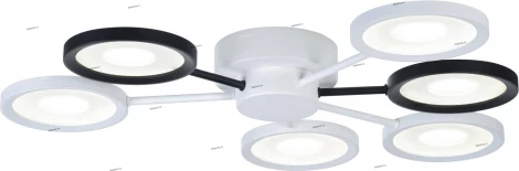 Люстра потолочная светодиодная Maytoni Aprilia, 6 плафонов, белый с черным