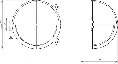 Настенный светильник уличный Covali WL-30742 (220V, круглые, IP54)
