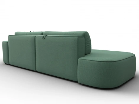 Диван угловой Лига-065 БП угол правый (ДСП,Рогожка/Зеленый) Лига Диванов 134787